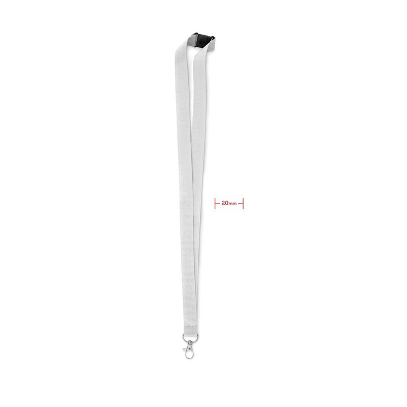 PANY - Lanyard, cârlig metal, buclă.  MO9354-06, White