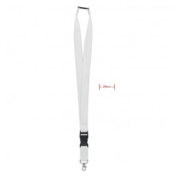 WIDE LANY - Lanyard, cârlig metalic 25mm.  MO9661-06, White