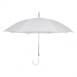 Umbrela cu maner plastic curbat - 520006, White