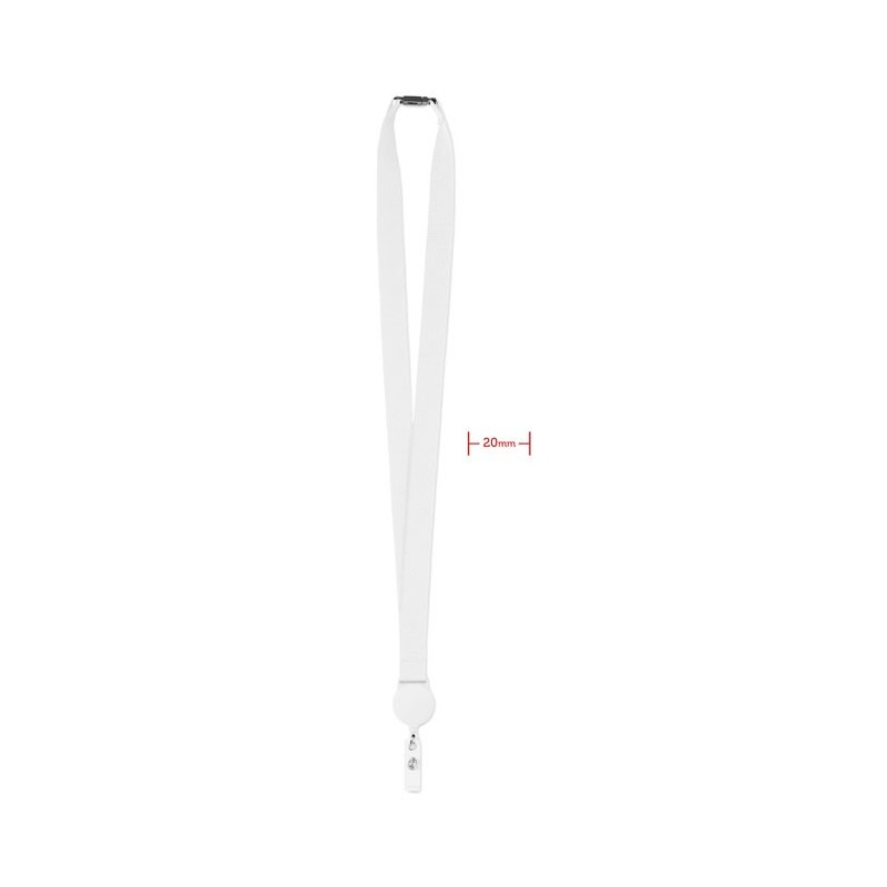 ZIP LANYARD - Lanyard cu suport pt. ecuson   MO9852-06, White