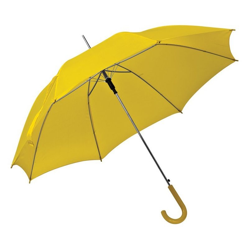 Umbrela cu maner plastic curbat - 520008, Yellow