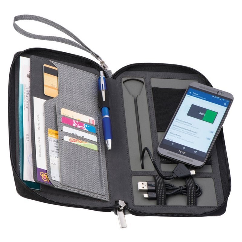 Mapa A5 cu baterie externa 4000 mAh 25x15 cm - 012207, Grey Mapa A5 cu baterie externa 4000 mAh 25x15 cm - 012207, Grey