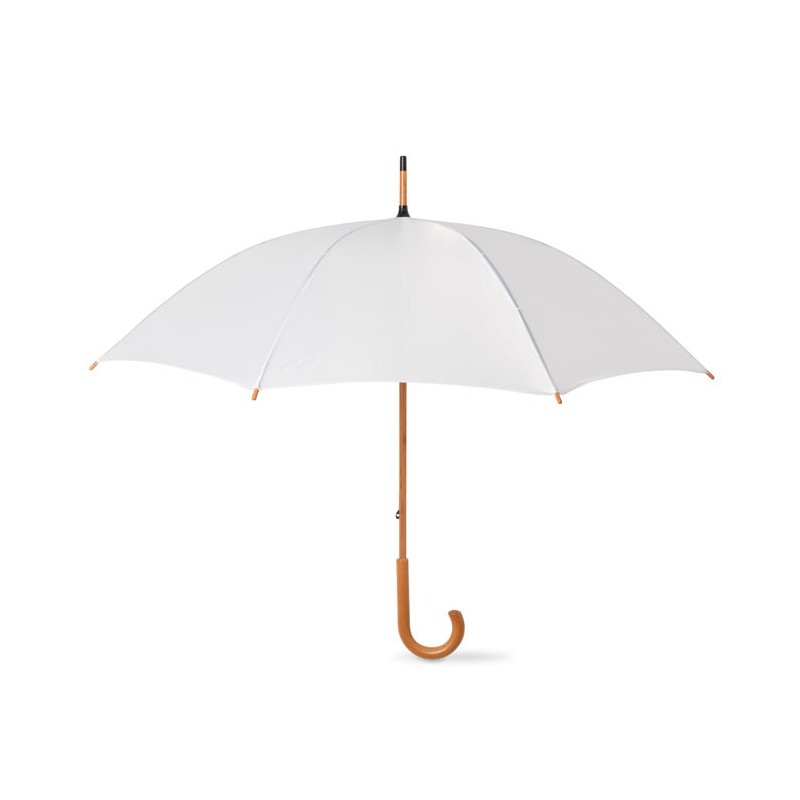 CALA - Umbrelă cu mâner din lemn KC5132-06, White CALA - Umbrelă cu mâner din lemn KC5132-06, White