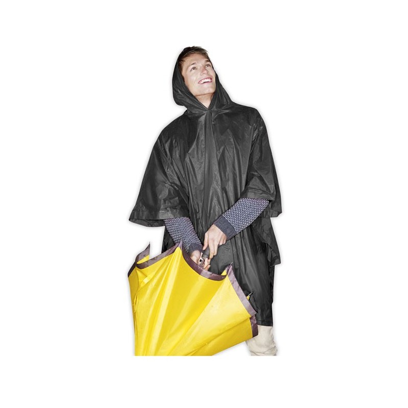 REGAL - Impermeabil cu glugă în husă pelerina IT0971-03, Negru REGAL - Impermeabil cu glugă în husă pelerina IT0971-03, Negru