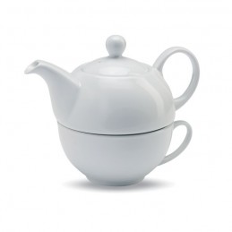 TEA TIME - Set ceainic și ceașcă de ceai  MO7343-06, White