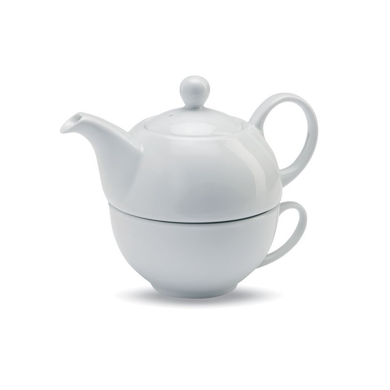 TEA TIME - Set ceainic și ceașcă de ceai  MO7343-06, White