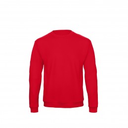 Bluza maneca lunga bumbac 50% Crewneck UNISEX sweatshirt ROSU