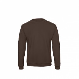 Bluza maneca lunga bumbac 50% Crewneck UNISEX sweatshirt maro