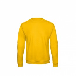 Bluza maneca lunga bumbac 50% Crewneck UNISEX sweatshirt galben