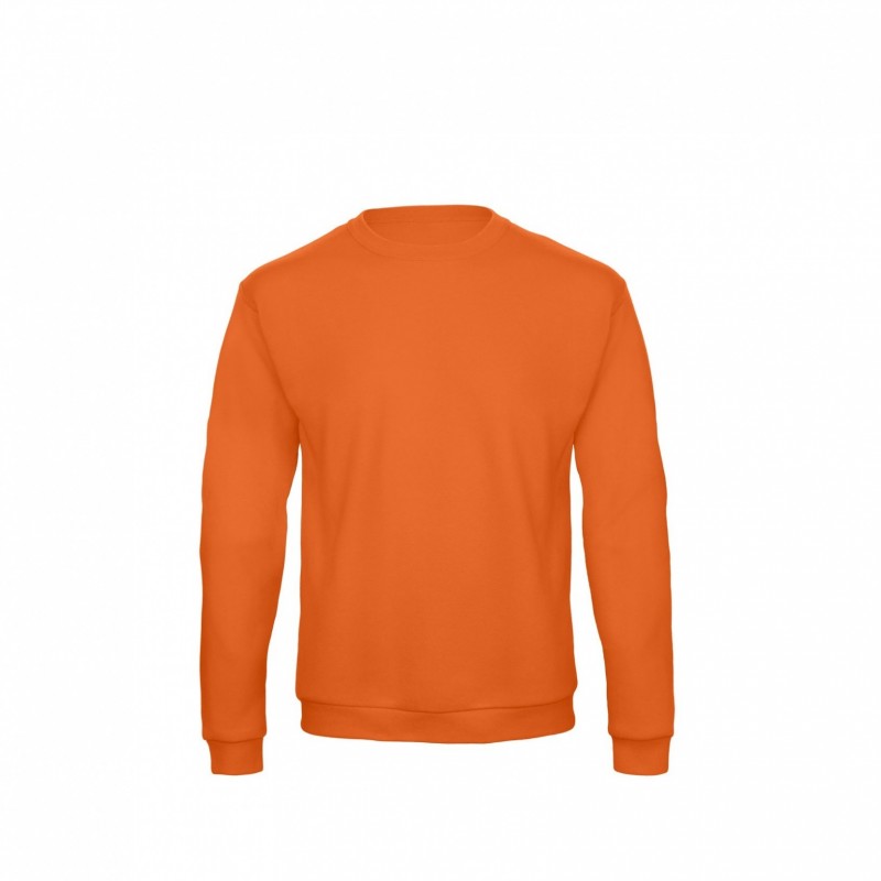 Bluza maneca lunga bumbac 50% Crewneck UNISEX sweatshirt ORANGE