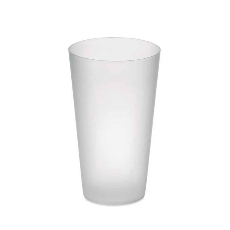 FESTA CUP - Frosted PP cup 550 ml MO9907-26, Transparent white FESTA CUP - Frosted PP cup 550 ml MO9907-26, Transparent white