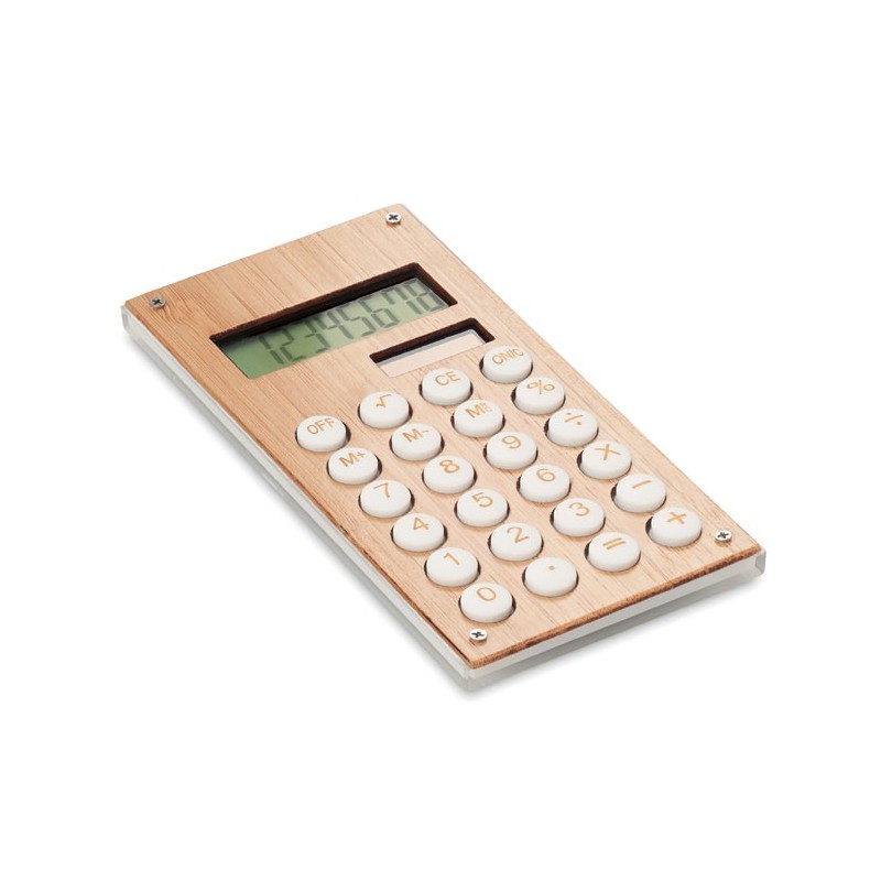 CALCUBAM. Calculator bambus cu 8 cifre   MO6215-40, wood