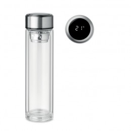 POLE GLASS. Recipient cu termometru tactil MO6169-22, transparent
