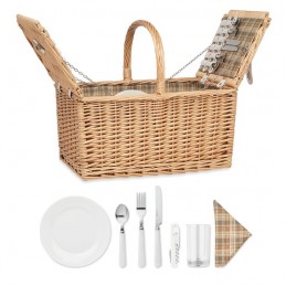 MIMBRE PLUS. Coș picnic răchită 4 persoane  MO6194-40, wood