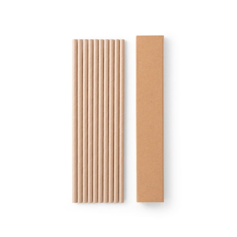 LAMONE. Set de 10 paie bautura din hârtie kraft - 94098-160, Natural