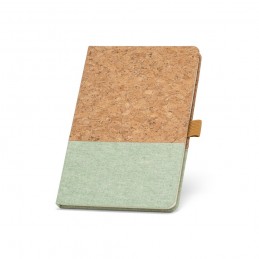 KLEE. A5 Notepad- carnetel A5 coperta in 2 tonuri cu pluta - 93277-119, Verde deschis