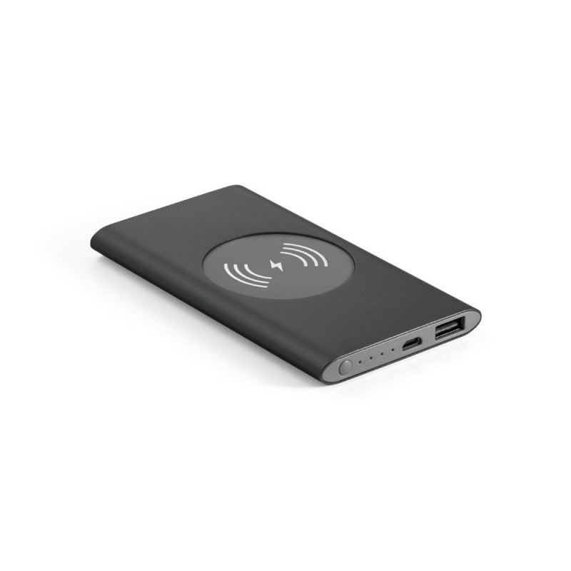 CASSINI. Baterie portabilă 4000 mAh și încărcător wireless - 97078-103, Negru