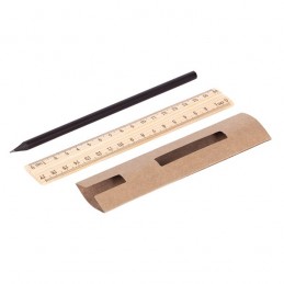 SIMPLE PENCIL set cu rigla 17 cm si creion - R73761.13, CREM