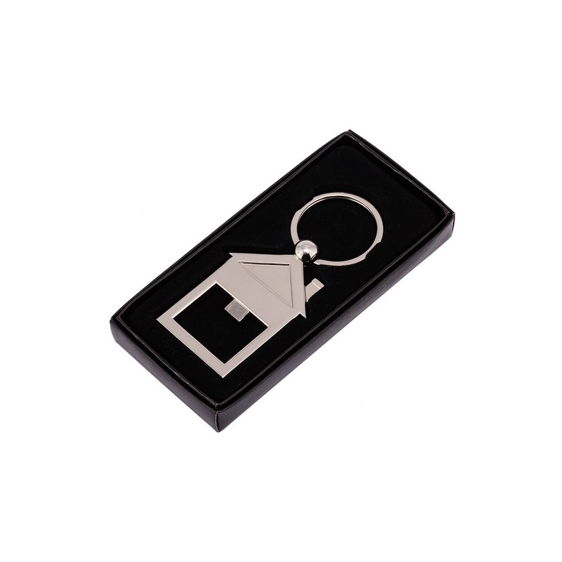 OPEN key ring,  Breloc in forma de casa cu desfacator - R73155.01, Argintiu