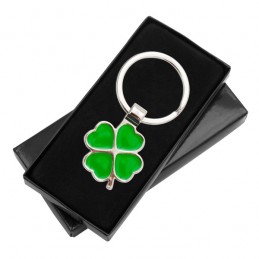 CLOVER LUCK. Breloc in forma de tricoi cu 4 foi noroc - R73188.05, Verde