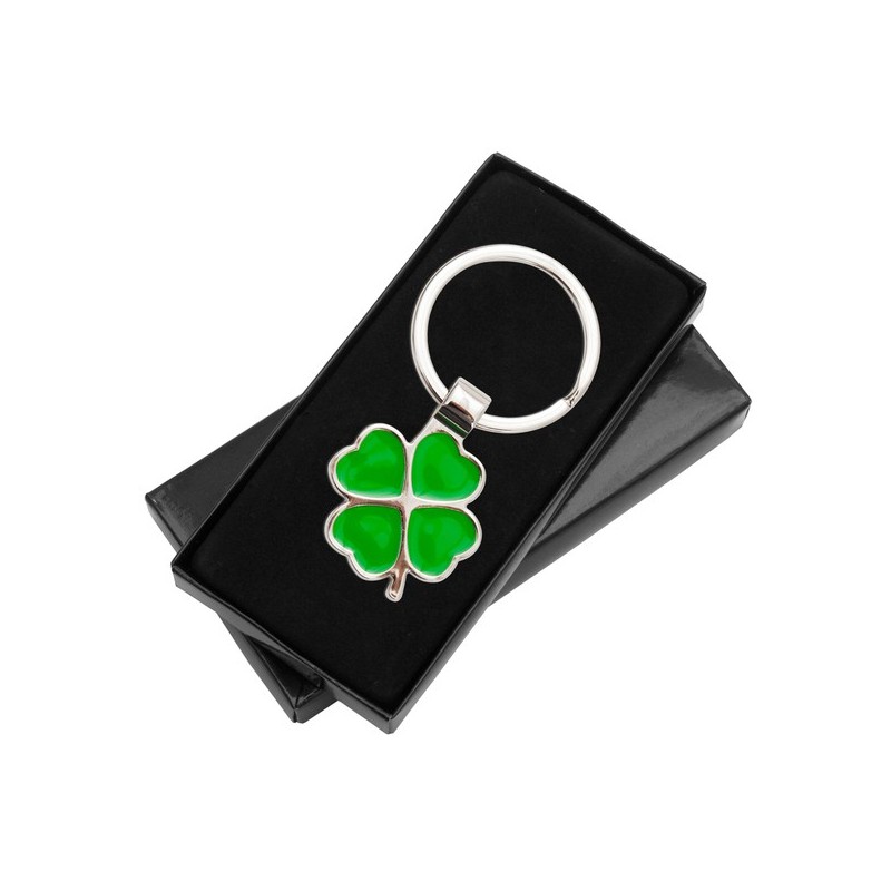 CLOVER LUCK. Breloc in forma de tricoi cu 4 foi noroc - R73188.05, Verde