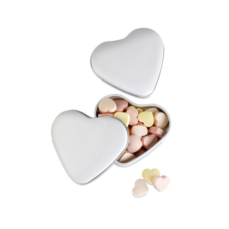 LOVEMINT - Cutie formă inimă cu bomoboane MO7234-06, White
