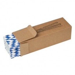 Set de 100buc paie din carton - 8149146, White/Blue