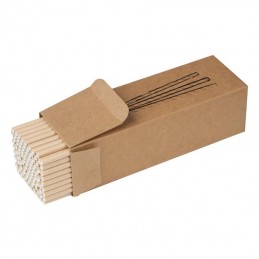 Set de 100buc paie din carton - 8149101, Brown