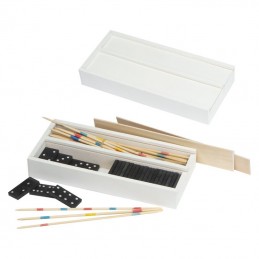 Set de joc Mikado și Domino - 5234606, White