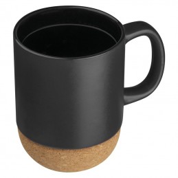 Cană ceramică cu suport din plută - 8241803, Black