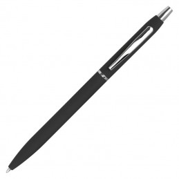 Pix slim cauciucat metalic Rubber coated ball pen - 1174703, Black