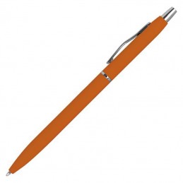 Pix slim cauciucat metalic Rubber coated ball pen - 1174710, Orange