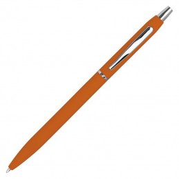 Pix slim cauciucat metalic Rubber coated ball pen - 1174710, Orange