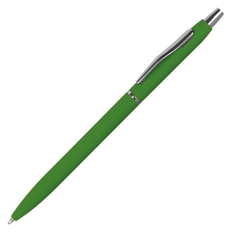 Pix slim cauciucat metalic Rubber coated ball pen - 1174709, Green