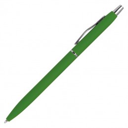 Pix slim cauciucat metalic Rubber coated ball pen - 1174709, Green
