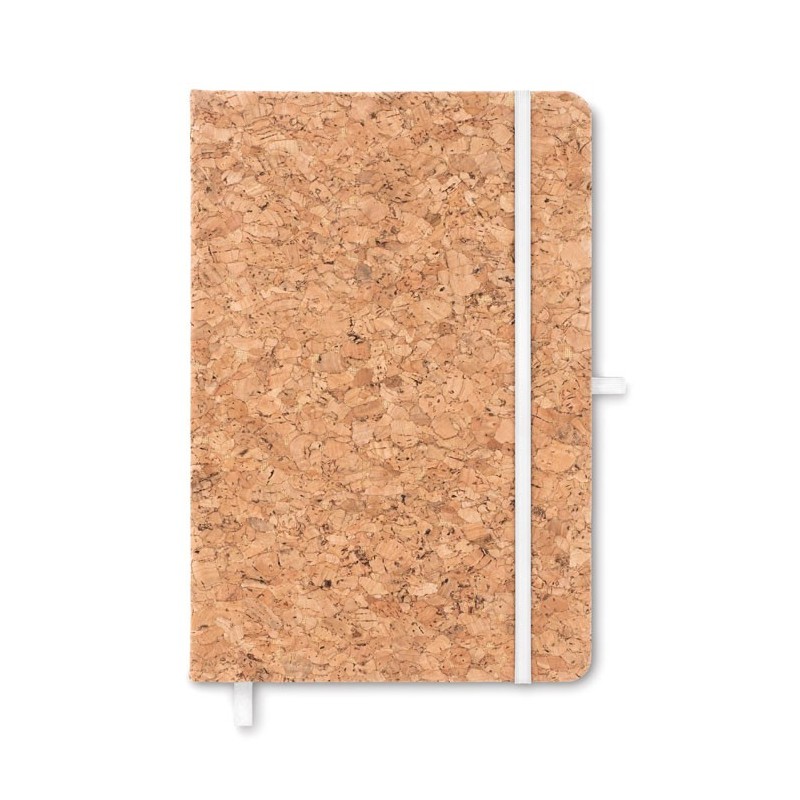 SUBER - Notes A5 cu copertă din plută MO9623-06, White SUBER - Notes A5 cu copertă din plută MO9623-06, White