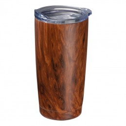 Cana cupa cu aspect de lemn 550 ml - 156801, BROWN