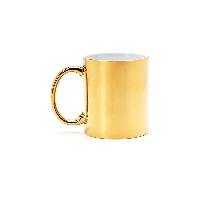ZALA. Cană ceramică de 350 ml cu design lucios, MD4024 - Auriu ZALA. Cană ceramică de 350 ml cu design lucios, MD4024 - Auriu