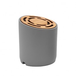 STEVE. Boxă wireless cu Bluetooth 5.0 cu corp rotund din ciment, BS3208 - BAMBOO