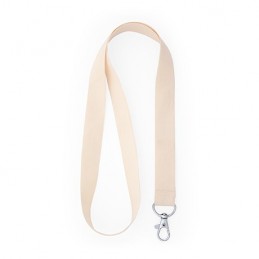 ROOMER. Lanyard din bumbac cu carabină., LY7052 - BEIGE