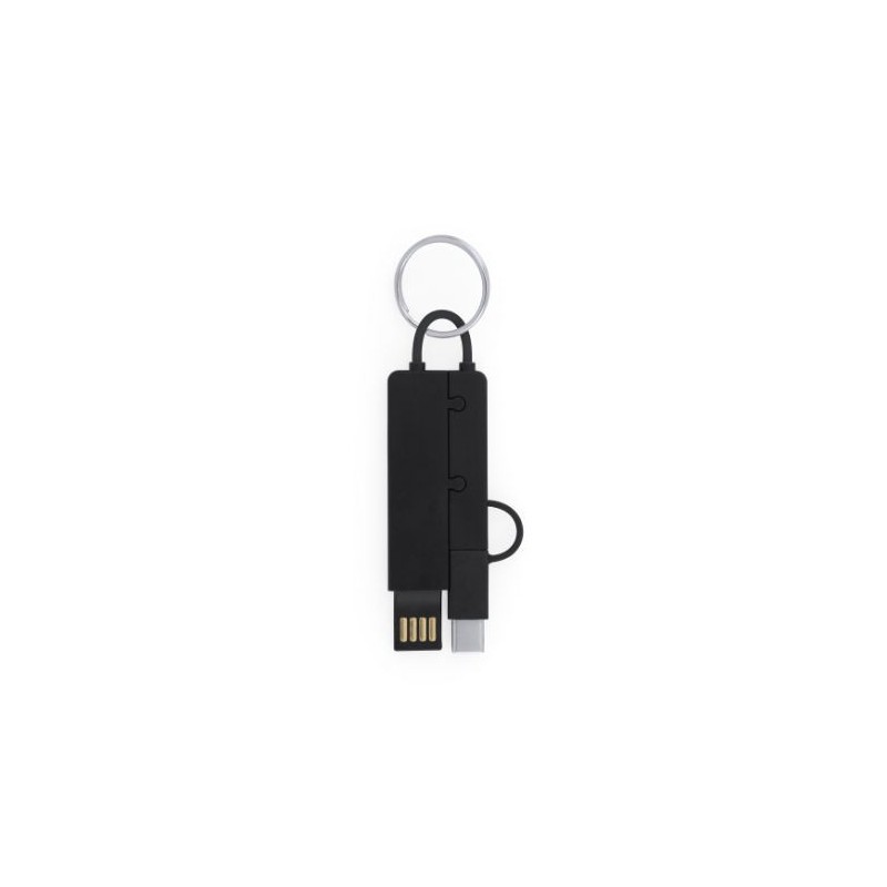 CRUX. Breloc cu cablu de încărcare 3 în 1, IA3009 - BLACK CRUX. Breloc cu cablu de încărcare 3 în 1, IA3009 - BLACK