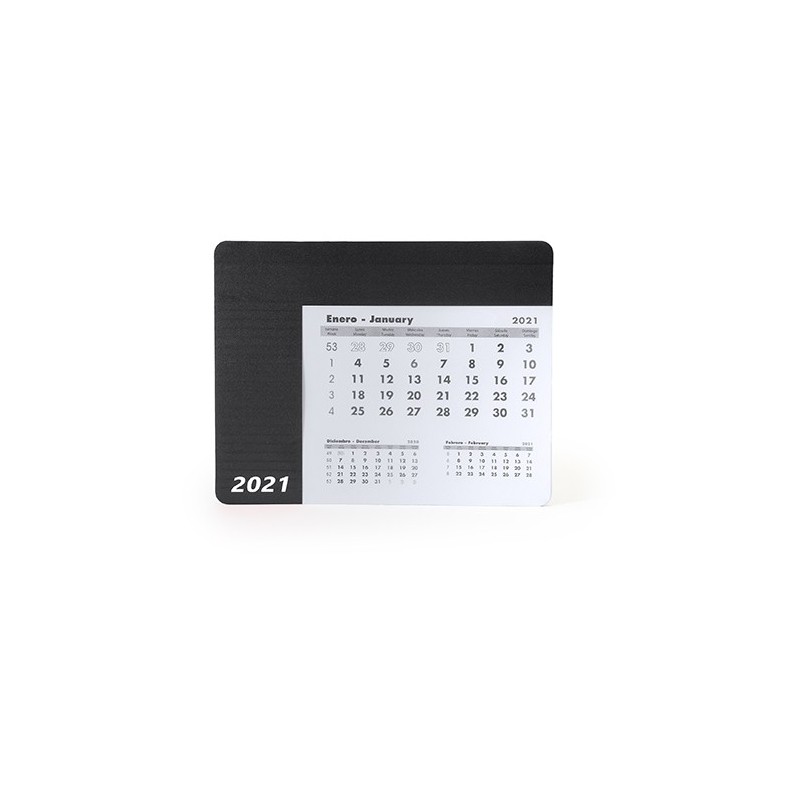 SERBAL. Mousepad dreptunghiular cu calendar., IA3017 - BLACK