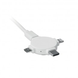 LIGO CABLE - Adaptor cablu, 3 în 1          MO9654-06, White