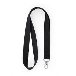 HOST. Lanyard din poliester cu carabină., LY7053 - BLACK