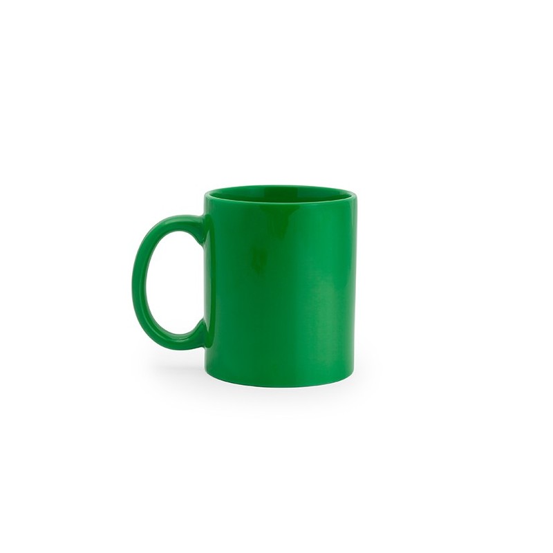 PAPAYA. Cană de ceramică de 370 ml, în cutie albă, MD4006 - FERN GREEN