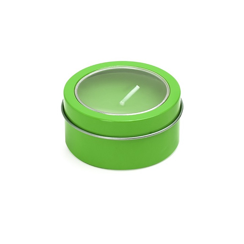 FLAKE. Lumanare in cutie cu capac transparent, XM1306 - FERN GREEN