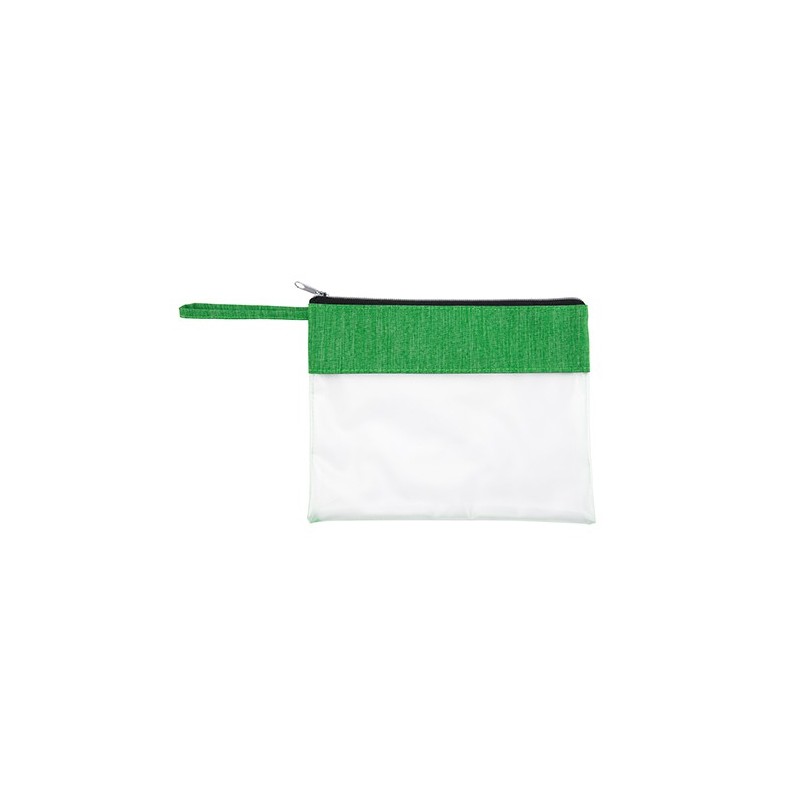 GRUS. Geantă cosmetice cu PVC transparent, BO7512 - FERN GREEN