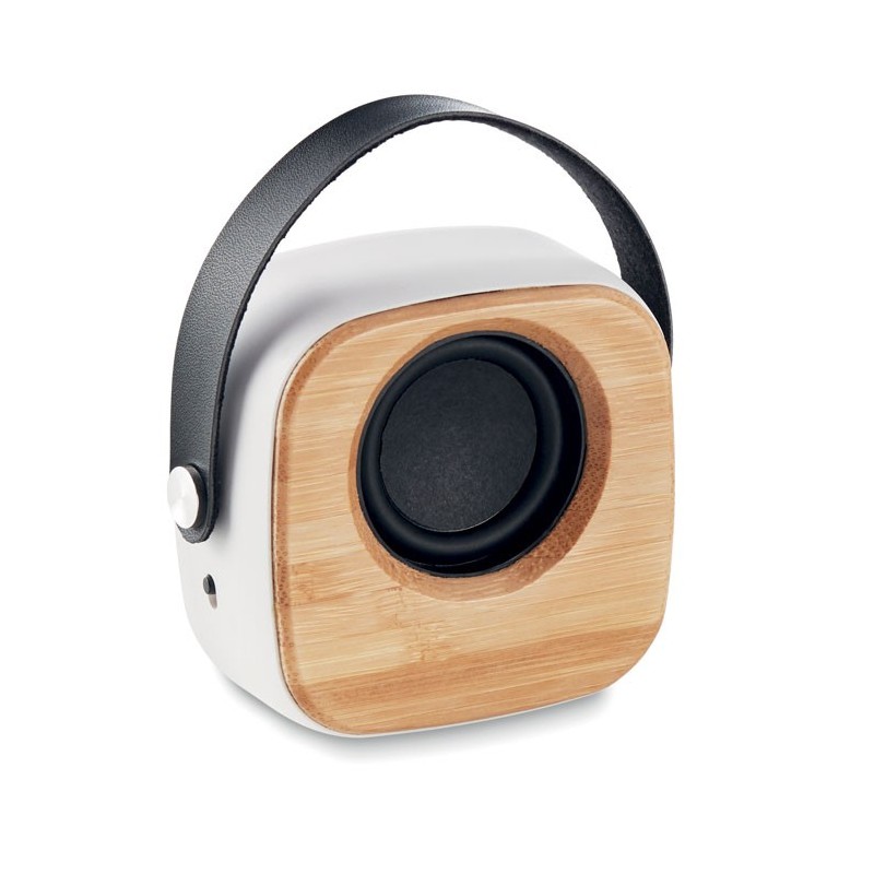 OHIO SOUND - Boxă de 3W cu față de bambus MO9806-06, White OHIO SOUND - Boxă de 3W cu față de bambus MO9806-06, White