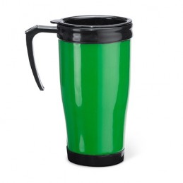 LULO. Cană termică cu capac din PP. Capacitate de 470 ml, MD4025 - FERN GREEN