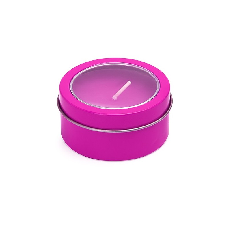 FLAKE. Lumanare in cutie cu capac transparent, XM1306 - FUCHSIA FLAKE. Lumanare in cutie cu capac transparent, XM1306 - FUCHSIA